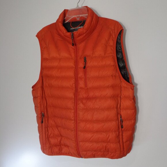 HAWKE & CO Performance Duck Down Packable Vest Lightweight Orange Men's Size XXL - Picture 1 of 7